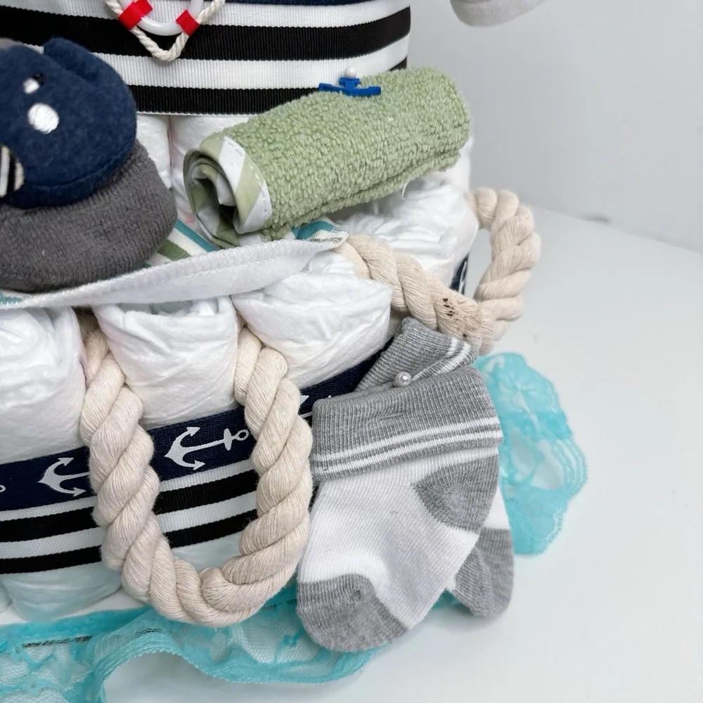 Ship Dolphin Diaper Cake